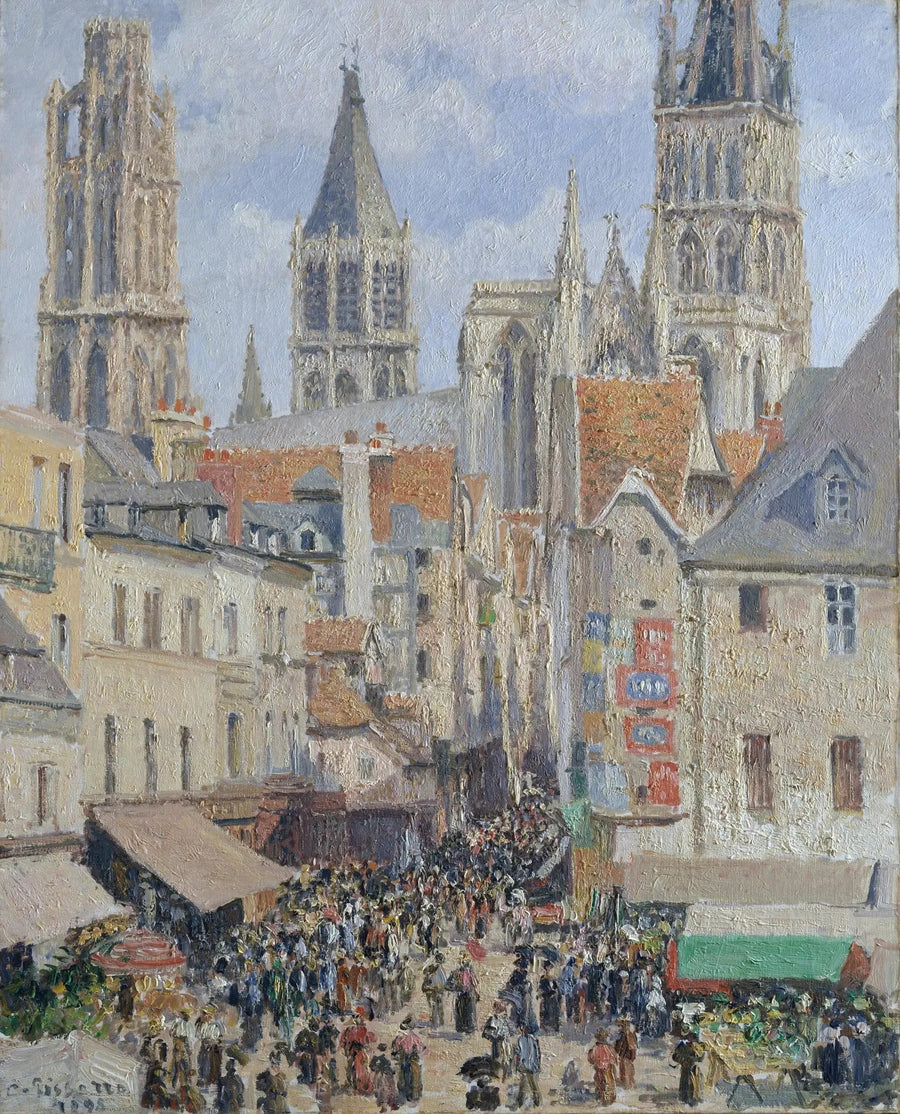 Ulica Spożywcza, Rouen - Camille Pissarro