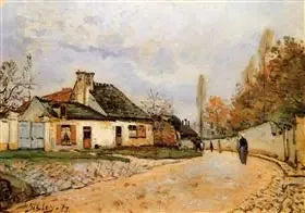 Ulica sąsiadów, Louveciennes - Alfred Sisley