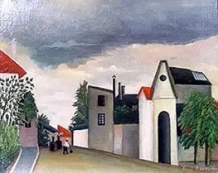 Ulica na przedmieściach - Henri Rousseau