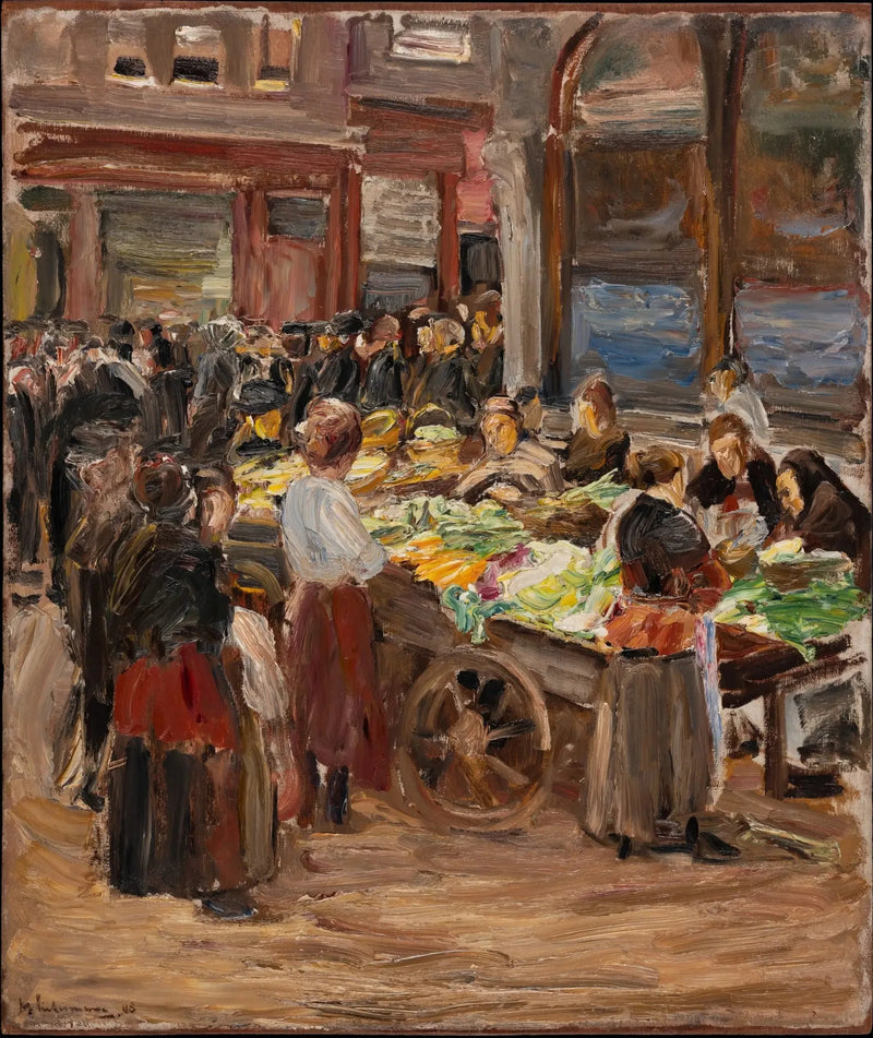 Żydowska ulica w Amsterdamie - Max Liebermann