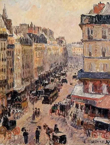 Ulica Saint-Lazare, Efekt Słońca - Camille Pissarro