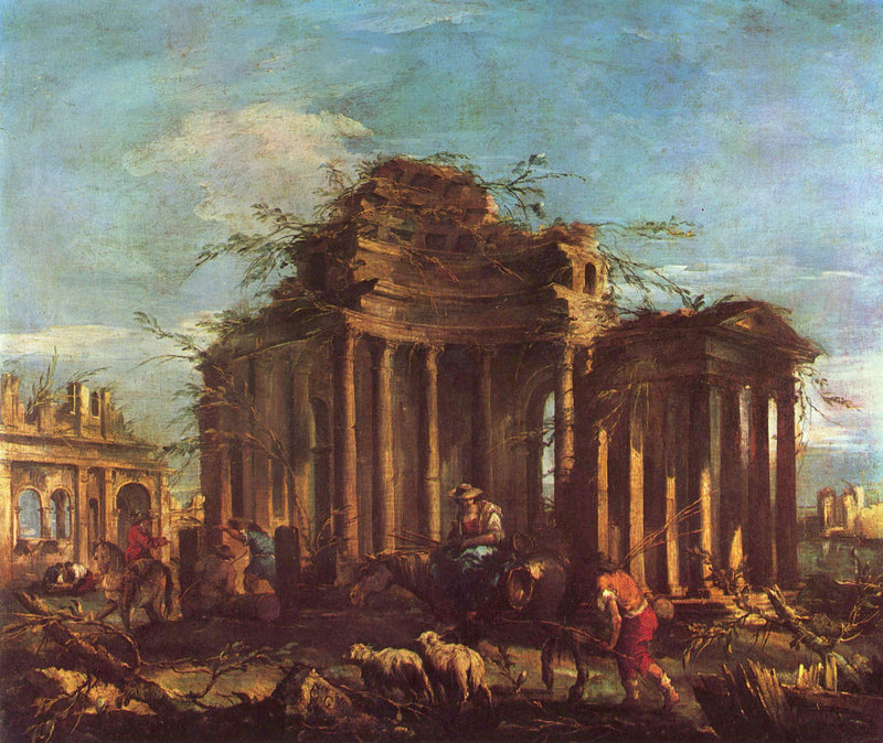 Ruiny z personifikacją - Francesco Guardi