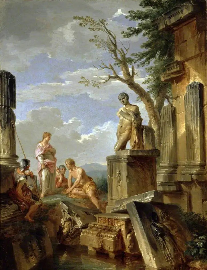 Ruiny z sybillem i innymi postaciami - Giovanni Paolo Panini