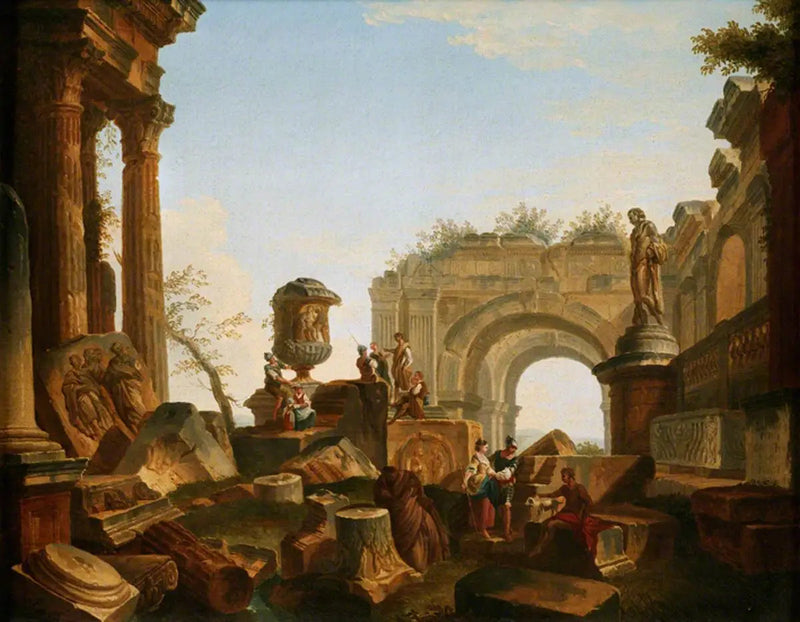 Ruiny z urną i łukiem - Giovanni Paolo Panini