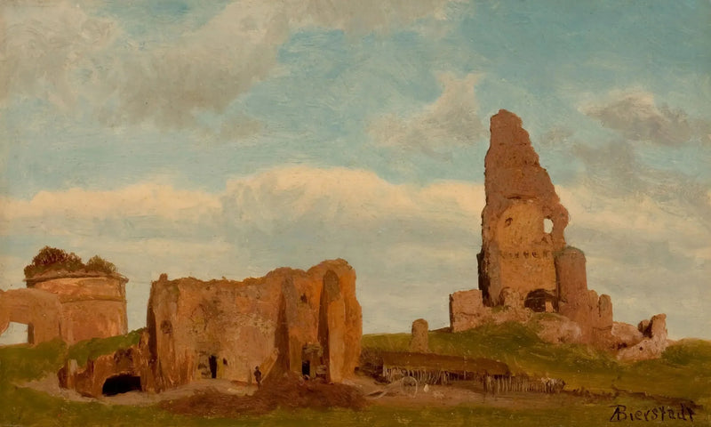 Ruiny, wiejska scena rzymska - Albert Bierstadt