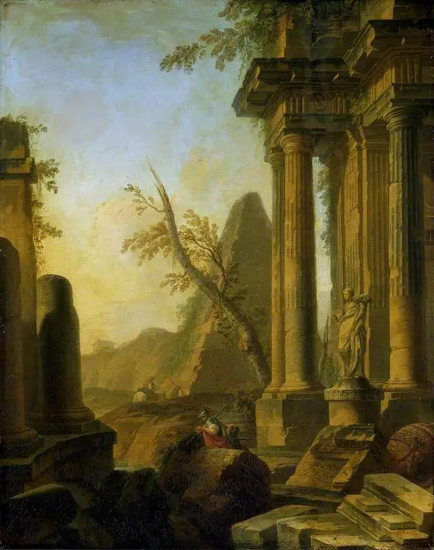 Klasyczne ruiny z żołnierzami - Giovanni Paolo Panini