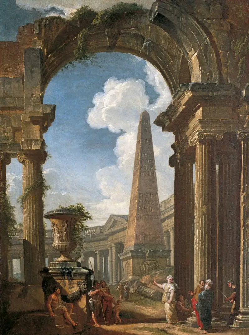 Ruiny świątyni z sybillem - Giovanni Paolo Panini
