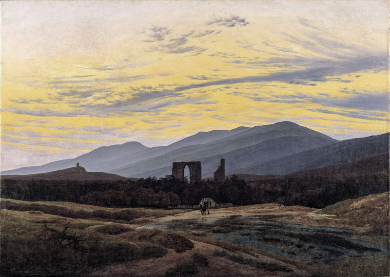ruiny klasztoru Eldena w masywie Gigantów - Caspar David Friedrich