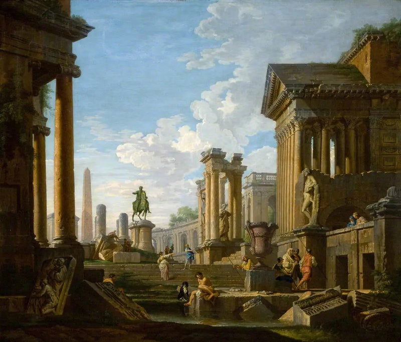 Ruiny i postacie rzymskie - Giovanni Paolo Panini