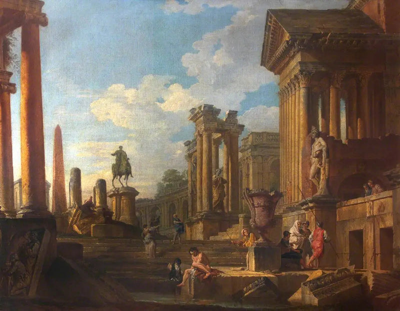 Ruiny rzymskie z postaciami - Giovanni Paolo Panini