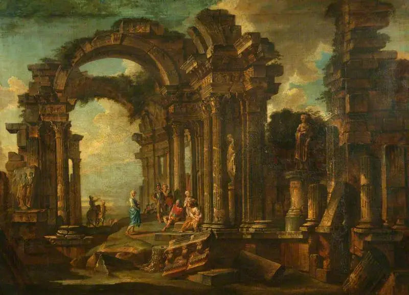 Ruines romaines avec figures - Giovanni Paolo Panini - Alpha Reproduction