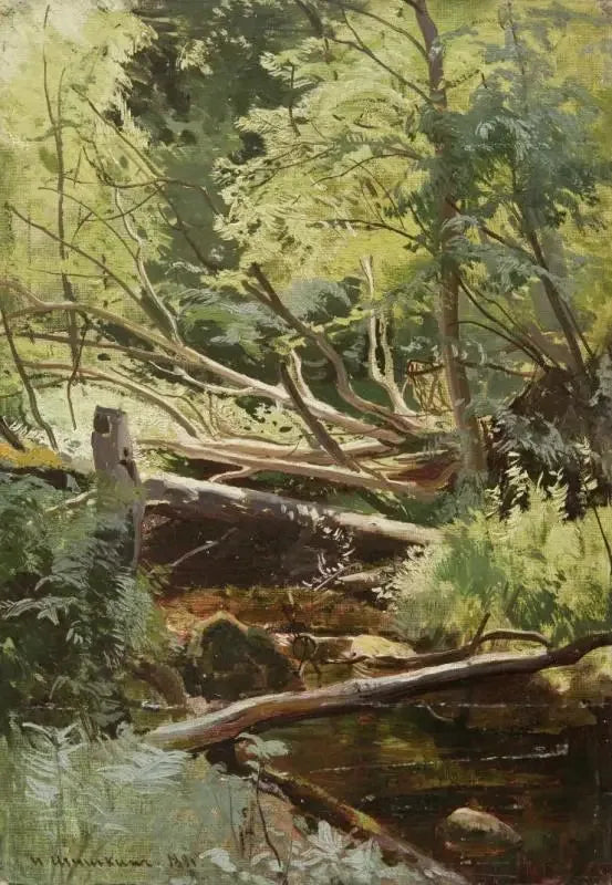 Strumień w lesie - Ivan Chichkine