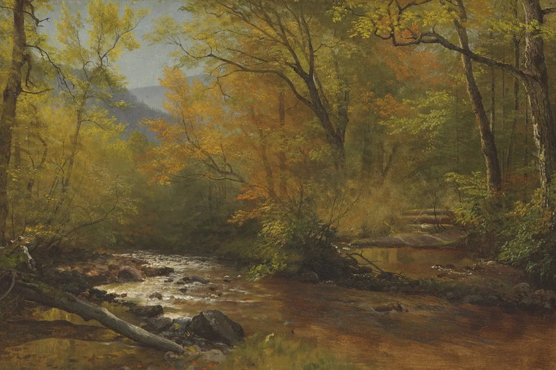 Potok w lesie - Albert Bierstadt