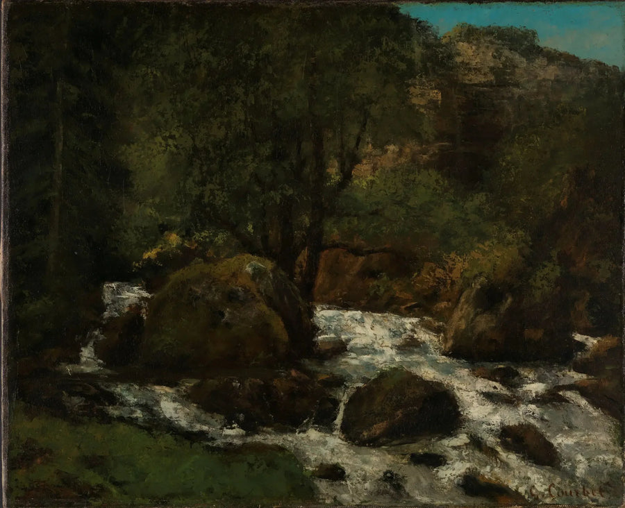 Potok w lesie, Jura - Gustave Courbet