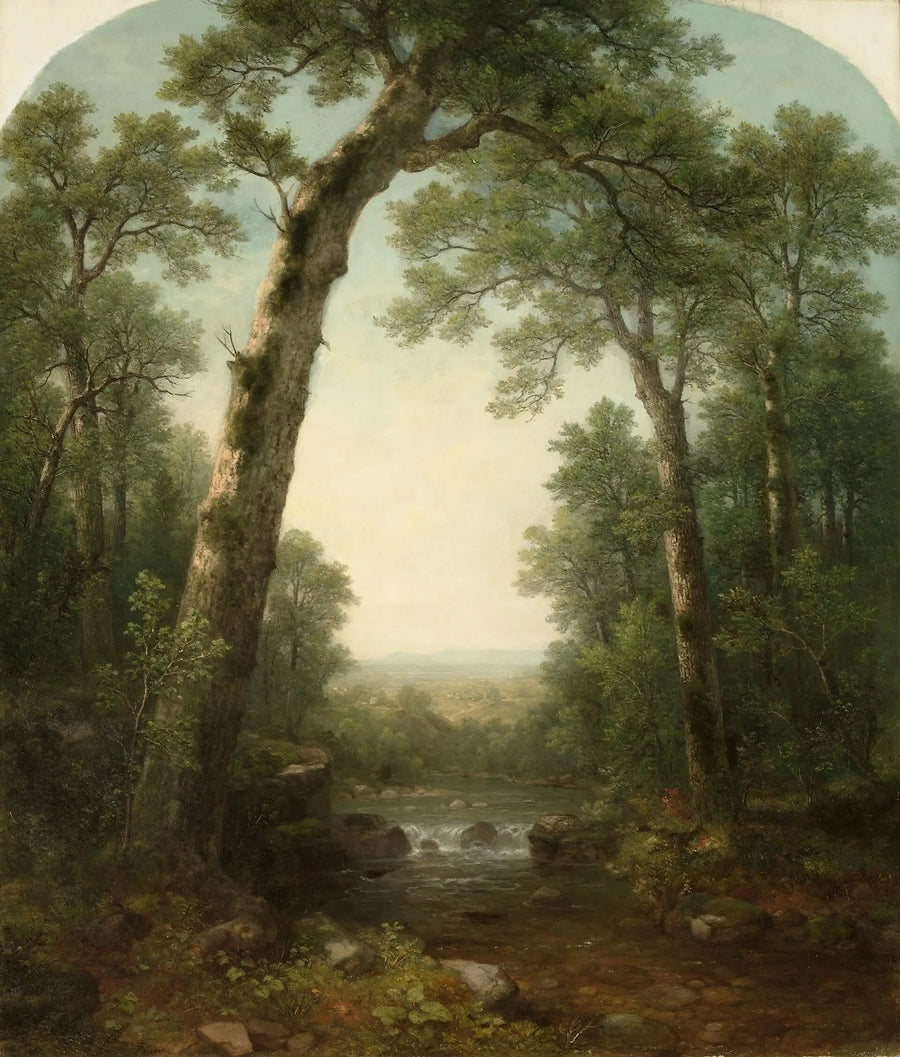 Strumień leśny z widokiem - Asher Brown Durand
