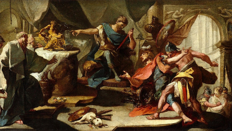 S. Eustache de Roméo refuse d'offrir des sacrifices aux idoles - Giovanni Battista Pittoni