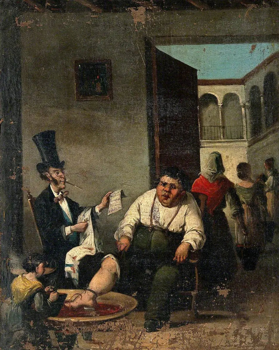 Krwawienie z nogi - Honoré Daumier