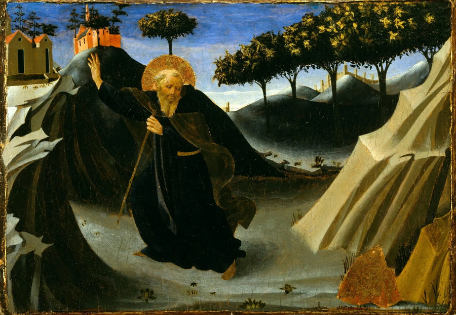 Święty Antoni, opat, unikający złej mszy - Fra Angelico