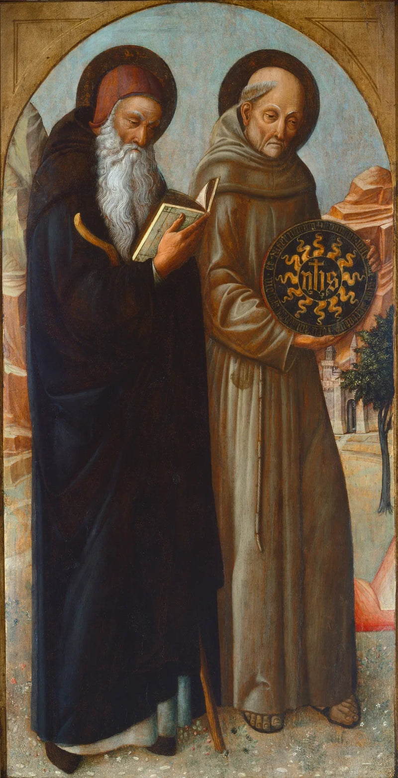 Święty Antoni z Abbé i Święty Bernardyn z Sieny - Iacopo Bellini