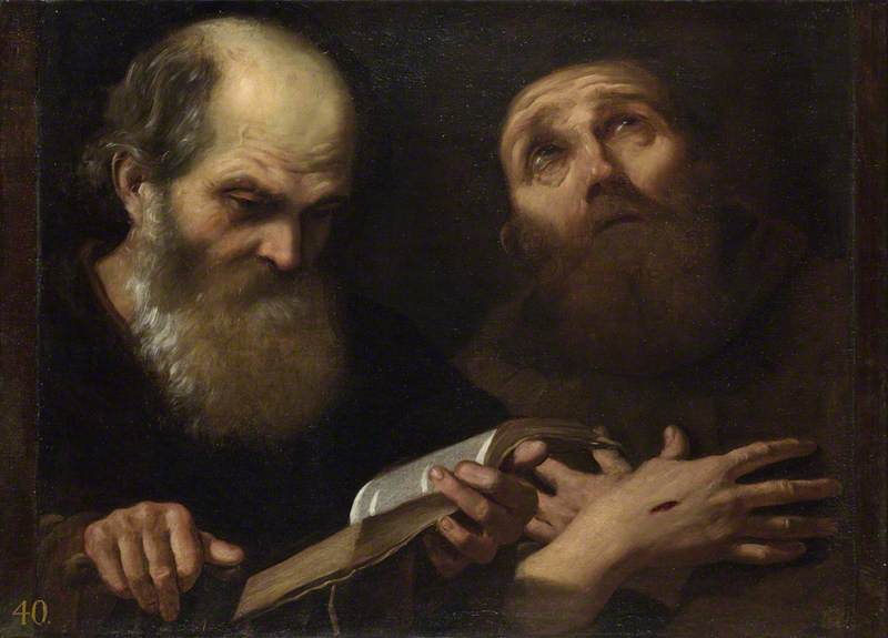 Święty Antoni z Abbé i Święty Franciszek z Asyżu - Andrea Sacchi