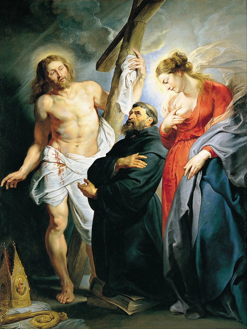 Święty Augustyn z Chrystusem i Matką Boską Maryją - Peter Paul Rubens