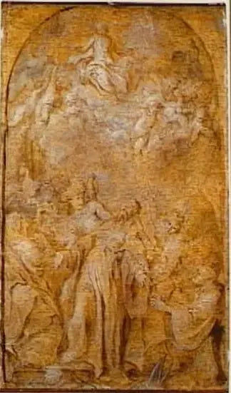 Święty Augustyn rozmyślający nad Trójcą Świętą - Antoine van Dyck