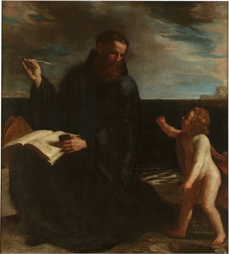 Święty Augustyn medytujący nad Trójcą - Guercino