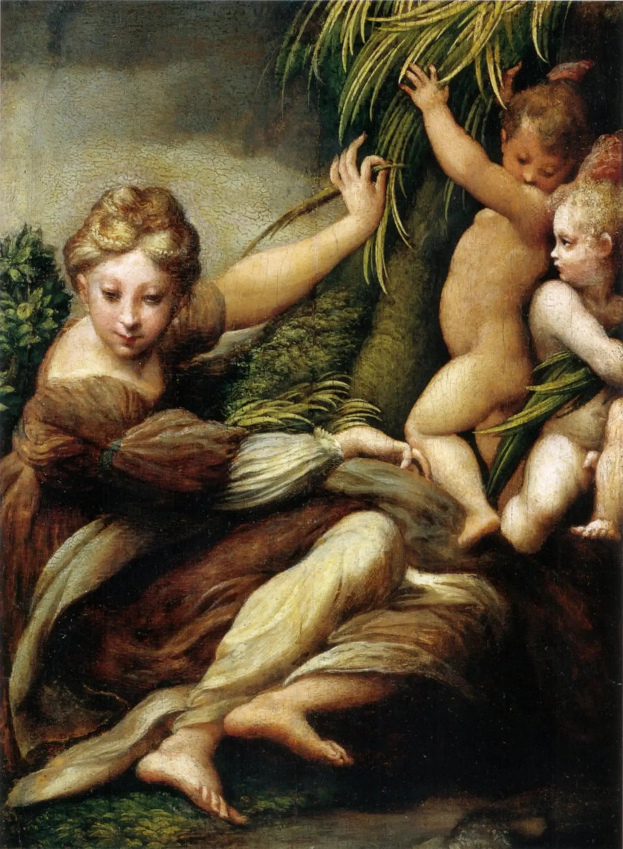 Święty z dwoma aniołami - Parmigianino