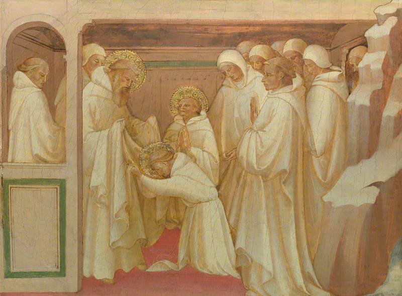 Święty Benoît dopuszczający świętych do Zakonu - Lorenzo Monaco