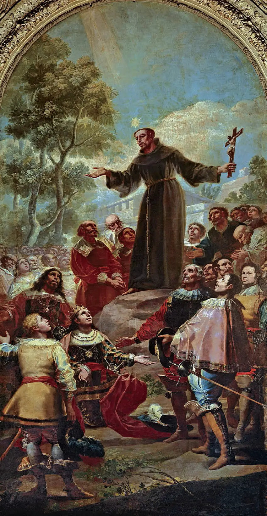 Święty Bernardyn z Sieny głoszący przed Alfonsym V Aragońskim - Francisco de Goya