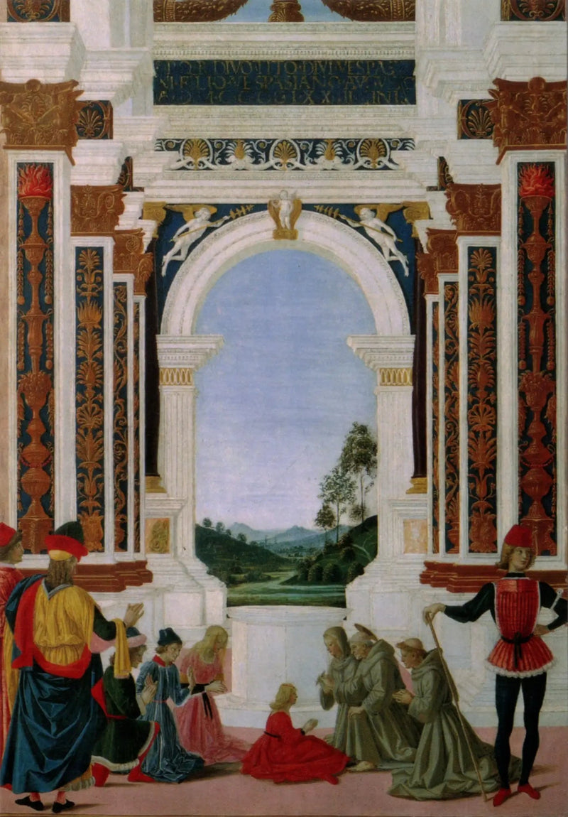 Święty Bernardyn uzdrawiający dziewczynkę - Pietro Perugino