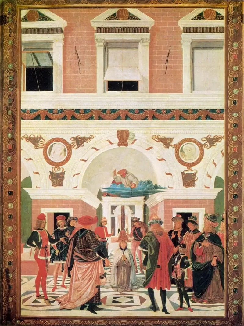 Święty Bernardyn przywraca wzrok niewidomemu po śmierci - Pietro Perugino