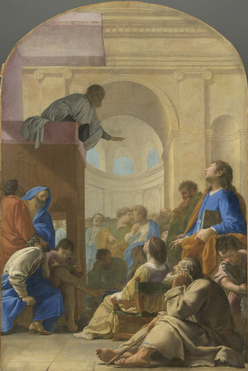 Święty Bruno słucha kazania Raymonda Diocres - Eustache Le Sueur