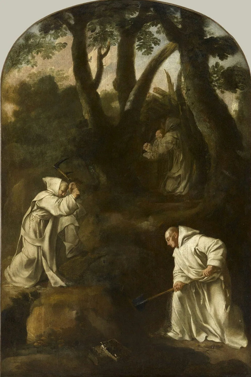 Święty Bruno w modlitwie w swoim oratorium - Eustache Le Sueur