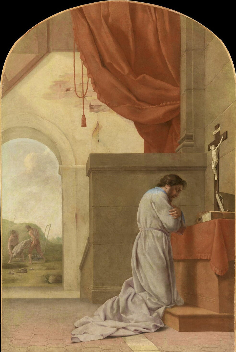 Święty Bruno w modlitwie - Eustache Le Sueur