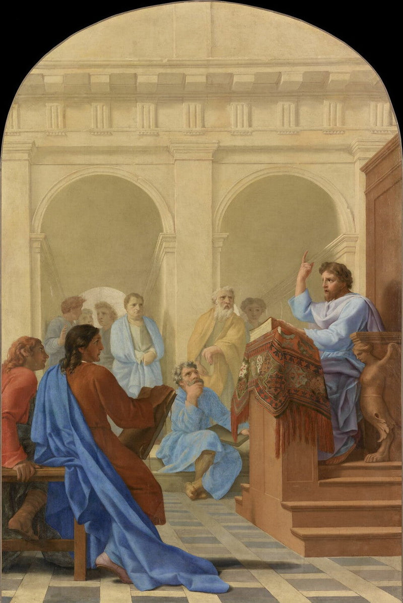 Święty Bruno naucza teologii w szkołach w Reims - Eustache Le Sueur