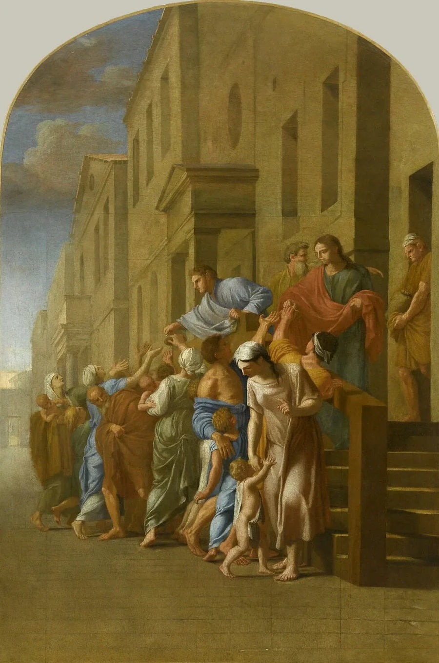 Święty Bruno i jego towarzysze, zanim wyruszyli do Grenoble, rozdają wszystko swoje dobra ubogim - Eustache Le Sueur