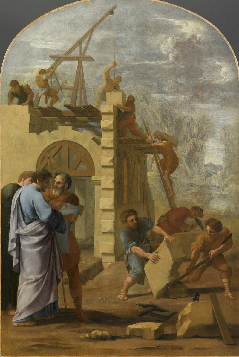 Święty Bruno buduje klasztor - Eustache Le Sueur