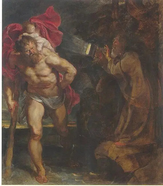 Święty Krzysztof i eremita - Peter Paul Rubens