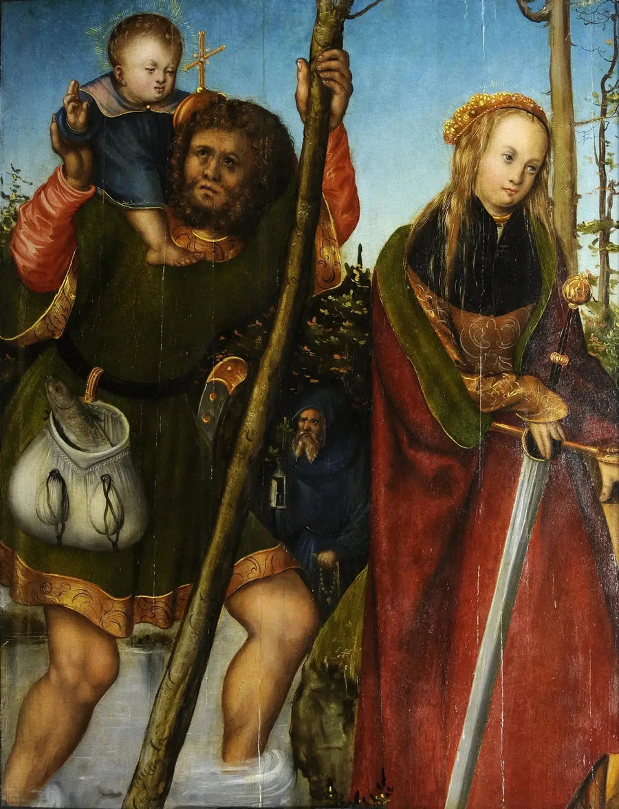 Święty Krzysztof i Święta Katarzyna - Lucas Cranach Starszy