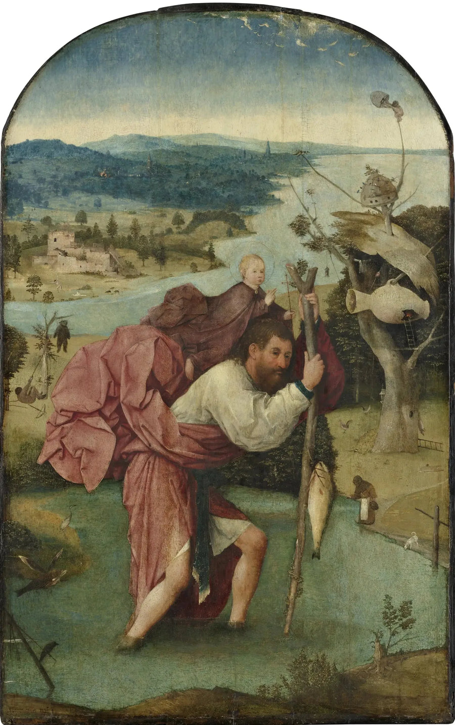 Święty Krzysztof niosący Dzieciątko Jezus - Hieronymus Bosch