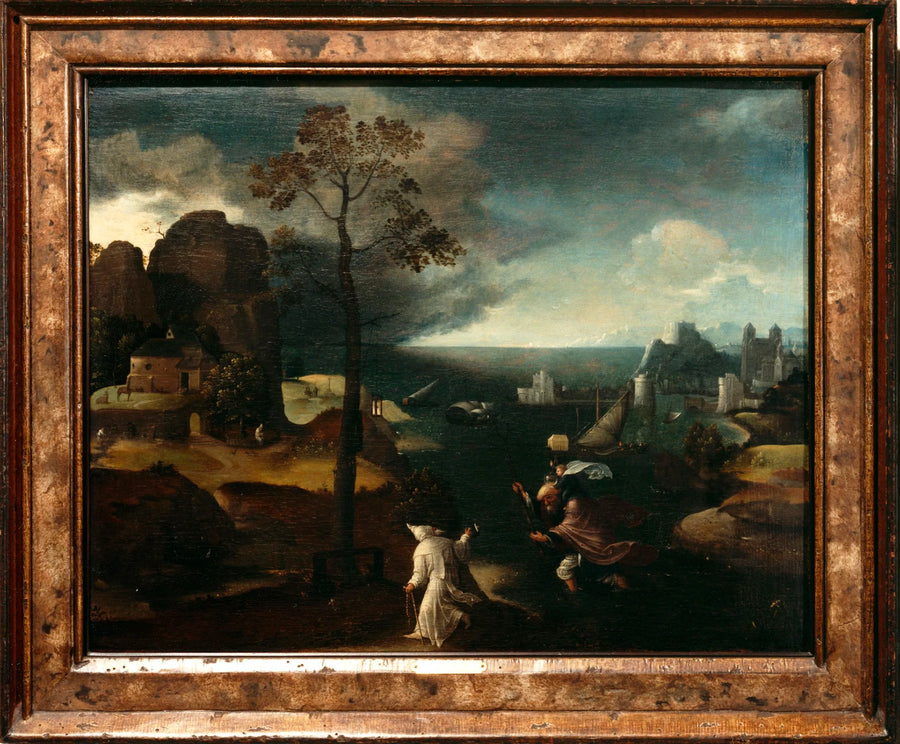 Saint Christophe portant l'Enfant Jésus - Joachim Patinier image 1 copie peinte à la main à l’huile