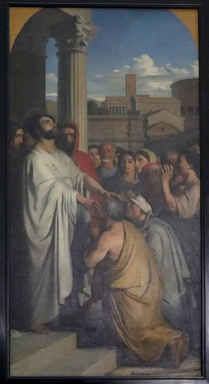 Saint Clair uzdrawiający niewidomych - Hippolyte Flandrin