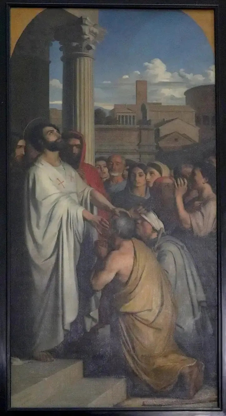 Saint Clair uzdrawiający niewidomych - Hippolyte Flandrin