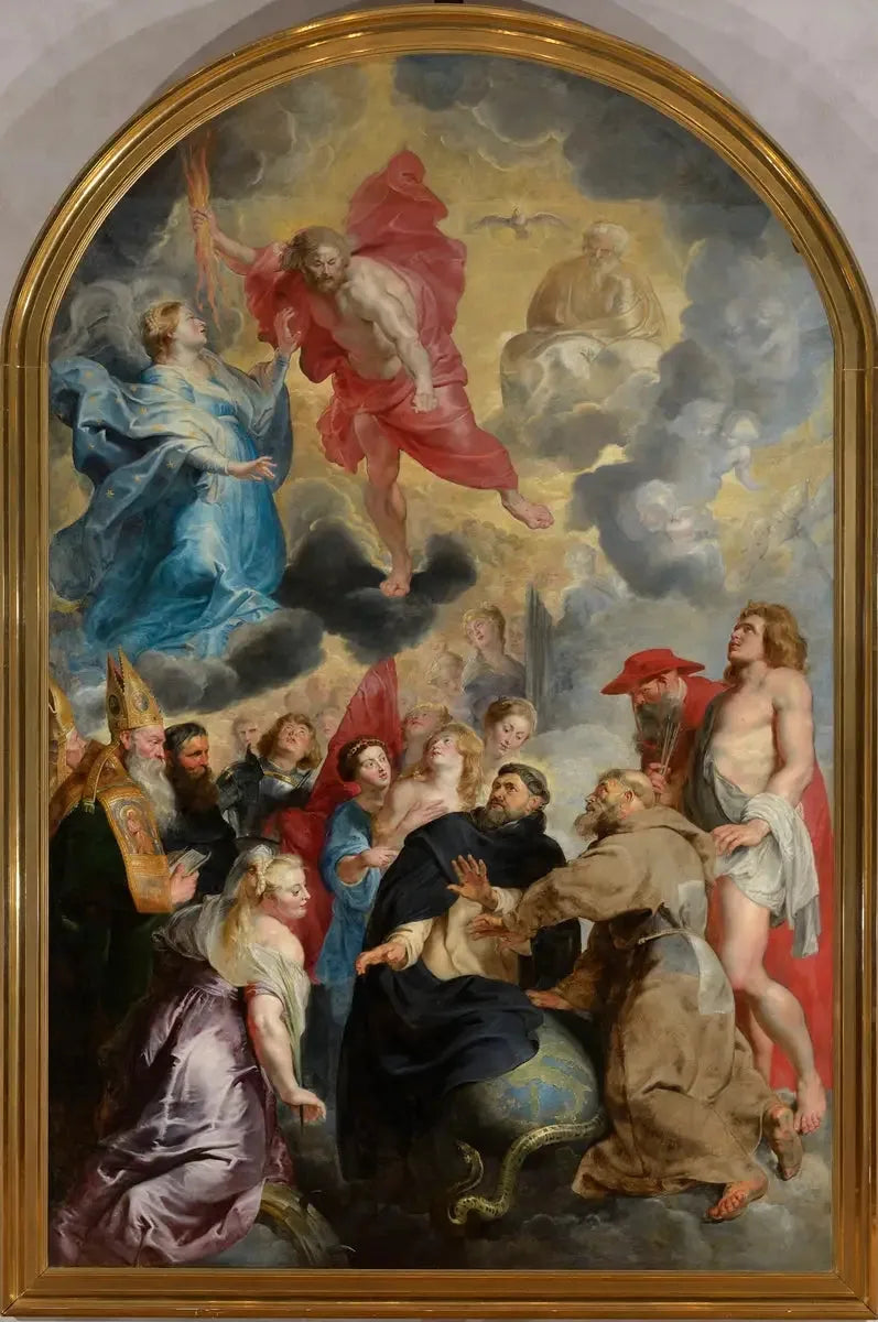 Święty Dominik i Święty Franciszek chroniący świat przed gniewem Chrystusa - Peter Paul Rubens