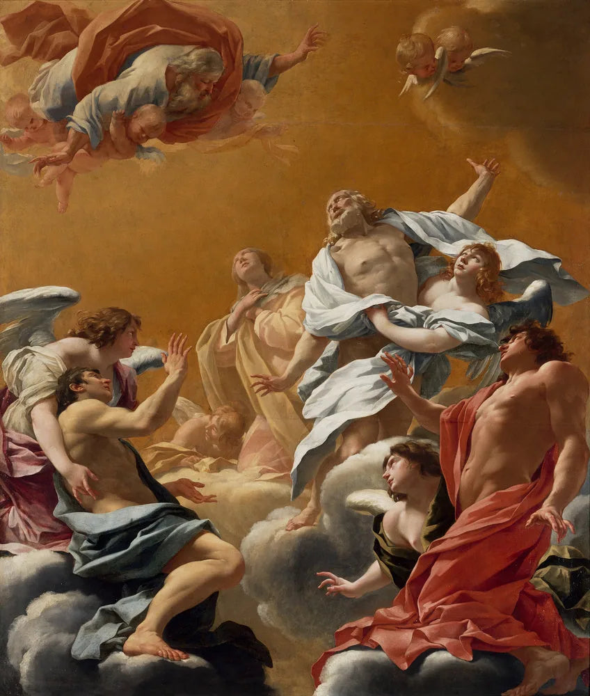 Święty Eustachy i jego rodzina wniebowzięci - Simon Vouet