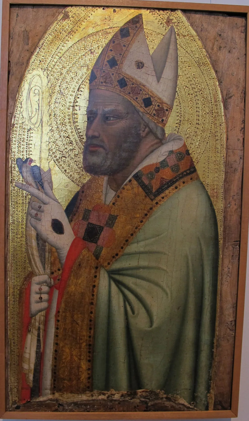 Święty biskup z drozdem - Bernardo Daddi