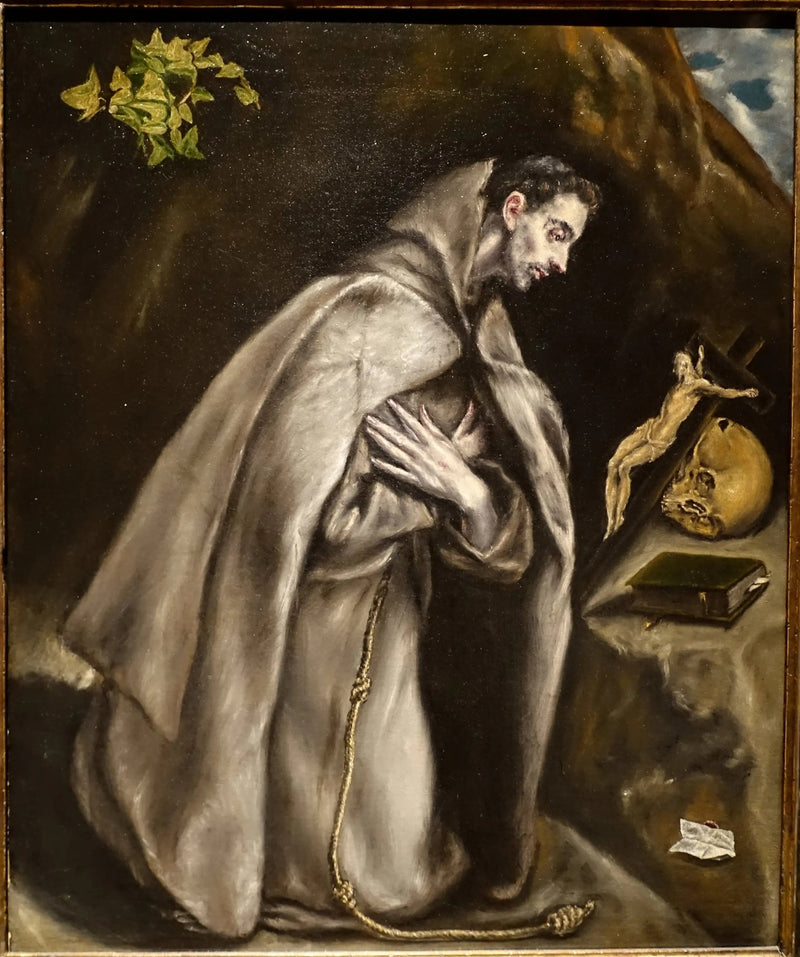 Święty Franciszek klęczący w medytacji - El Greco