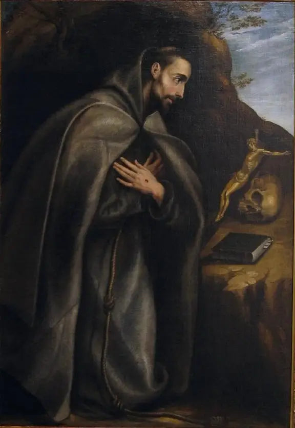 Święty Franciszek klęczący w medytacji - El Greco