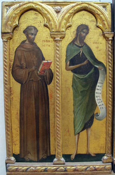 Saint François d’Assise et Saint Jean Baptiste - Paolo Veneziano - Alpha Reproduction
